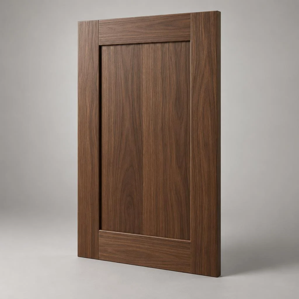 5-piece walnut veneered door made in our Croydon factory