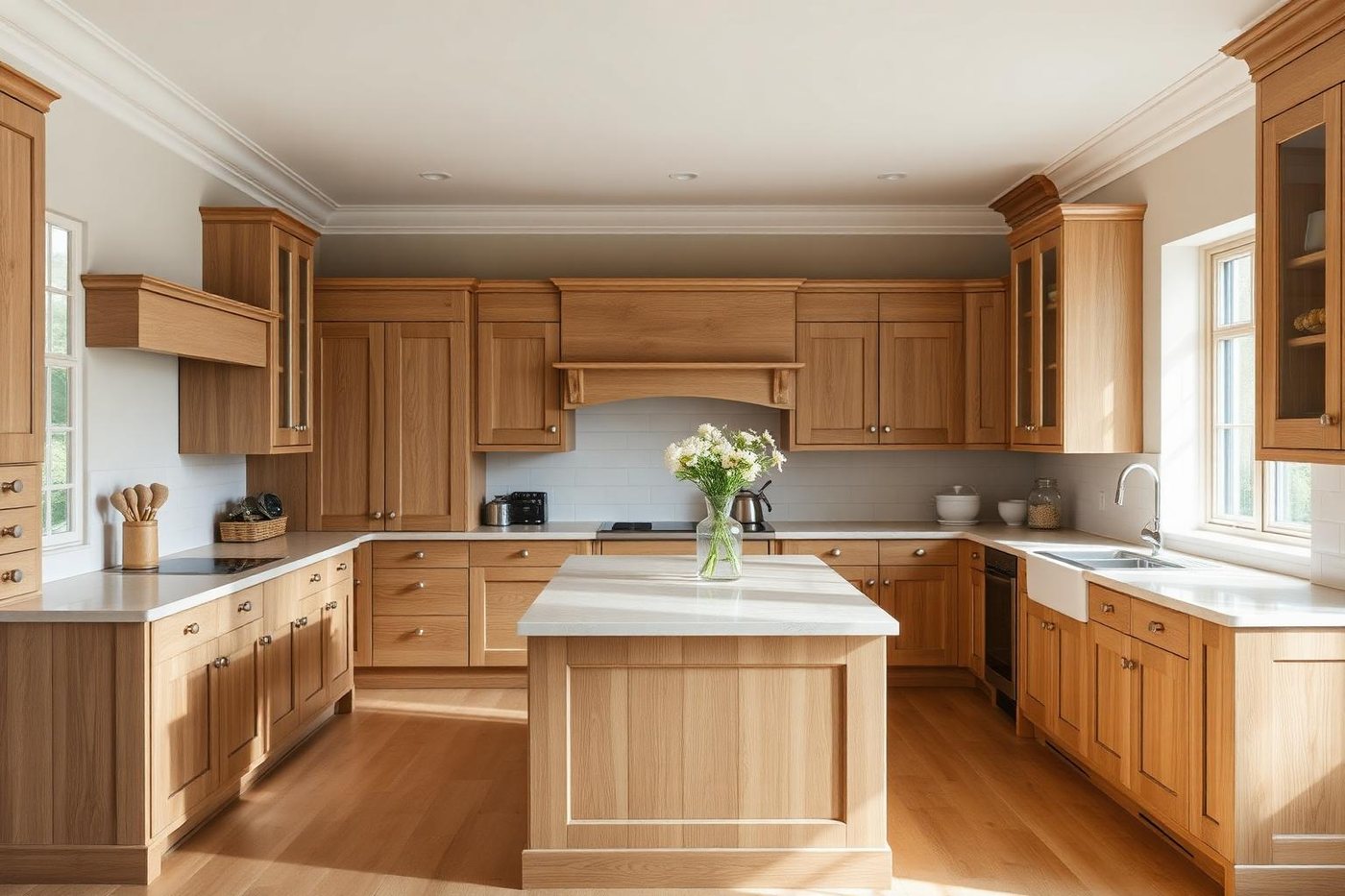 Timber and veneer kitchen style we build to order