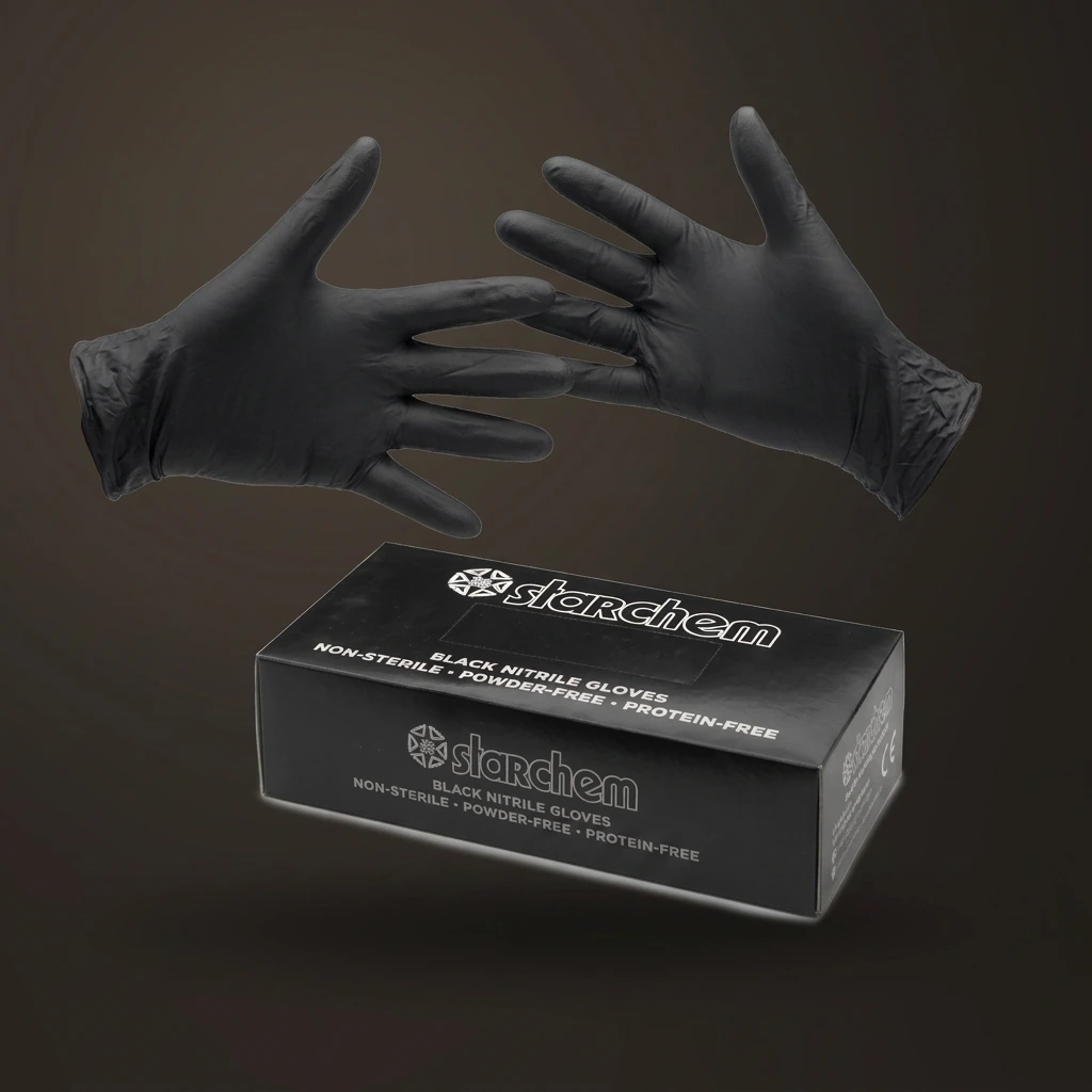 Black Disposable Nitrile Gloves